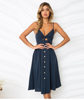 Sleeveless Party Dress - Close-fit Sheath