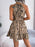 Leopard Print Ruffled Swing Dress